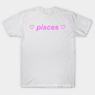 "pisces"  ♡ Y2K zodiac slogan T-Shirt